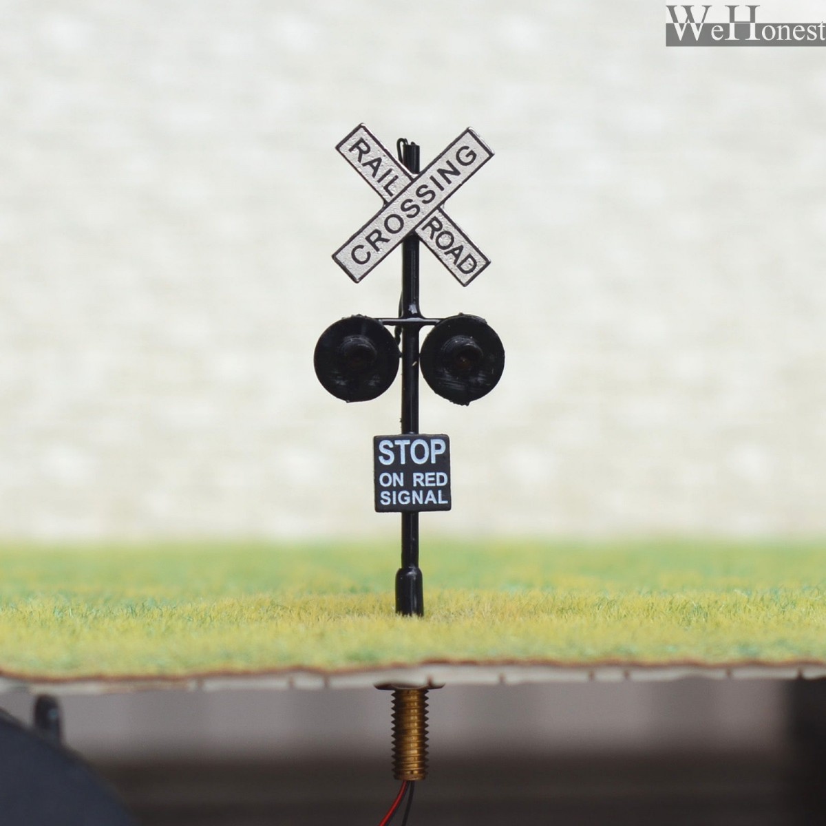 1 x HO Scale railroad crossing signals LED made 2 target faces 